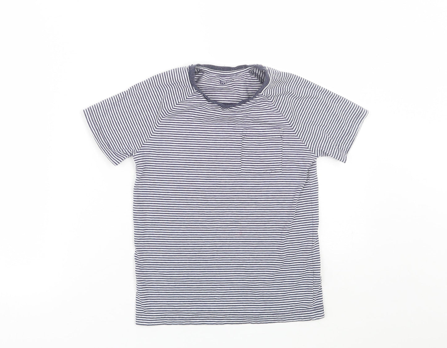 TU Boys Blue Striped  Basic T-Shirt Size 6-7 Years