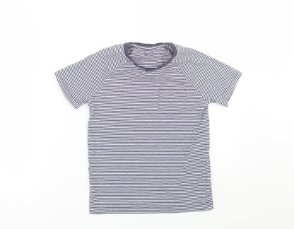 Tu Boys Blue Striped  Basic T-Shirt Size 6-7 Years