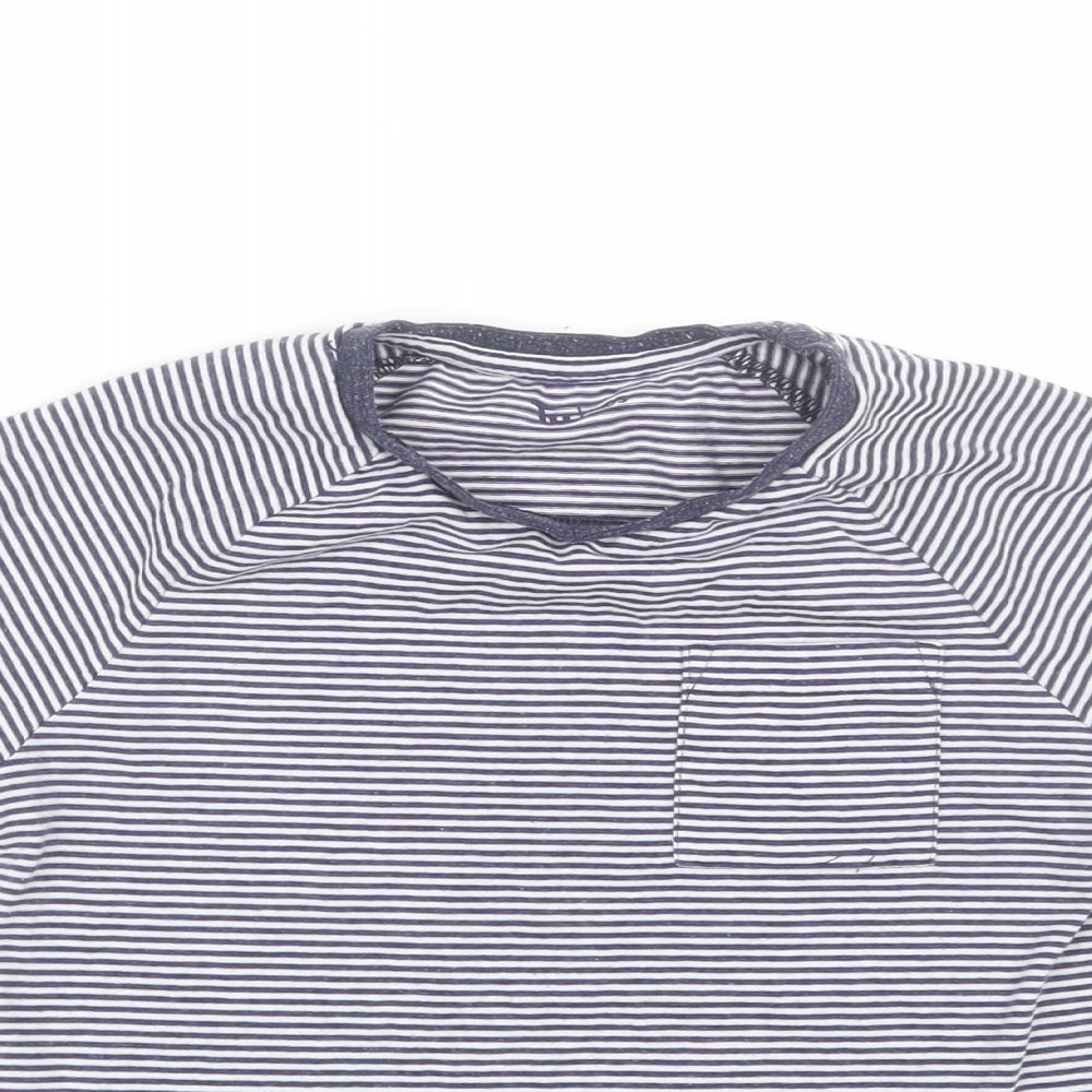 TU Boys Blue Striped  Basic T-Shirt Size 6-7 Years