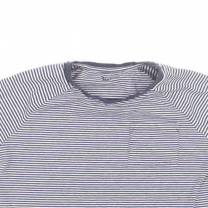 Tu Boys Blue Striped  Basic T-Shirt Size 6-7 Years