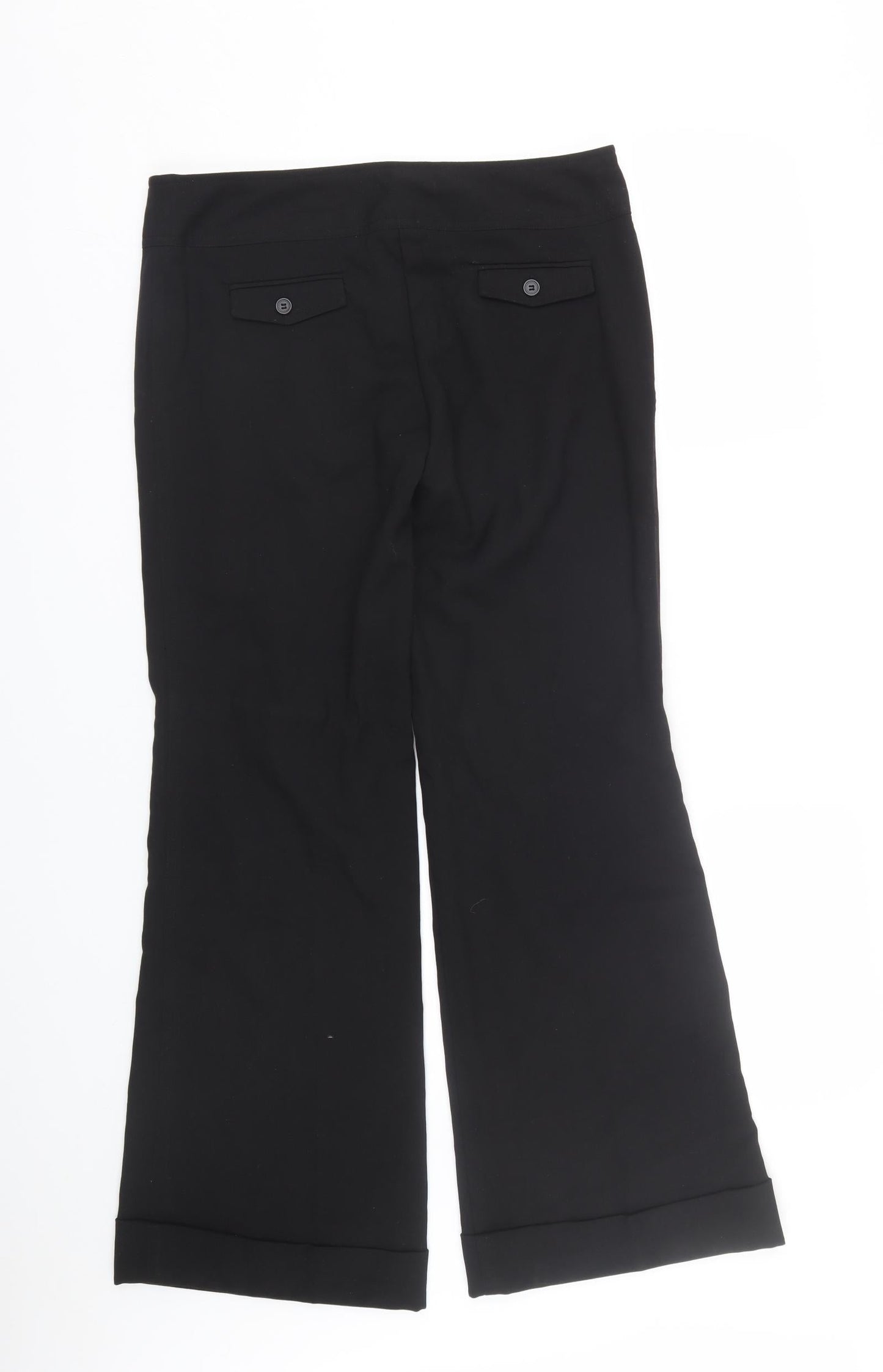 Preworn Womens Black   Trousers  Size 12 L31 in