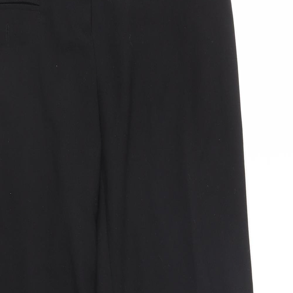Preworn Womens Black   Trousers  Size 12 L31 in