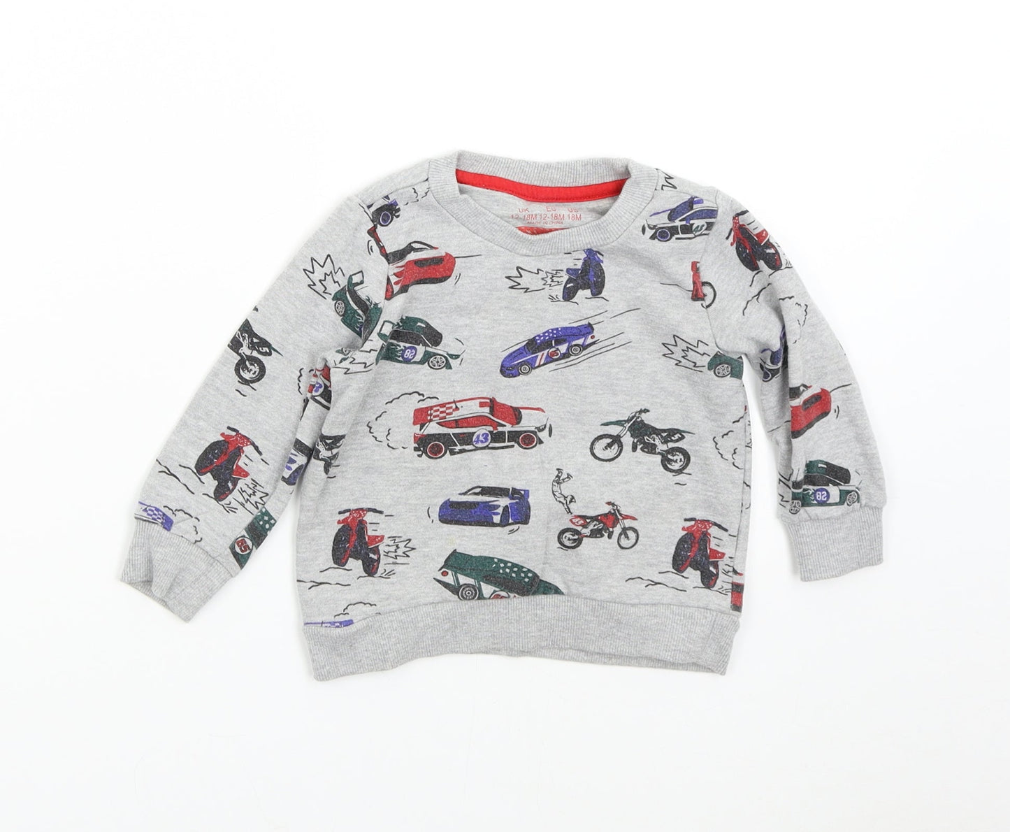 F&F Baby Grey   Pullover Jumper Size 12-18 Months  - Motors