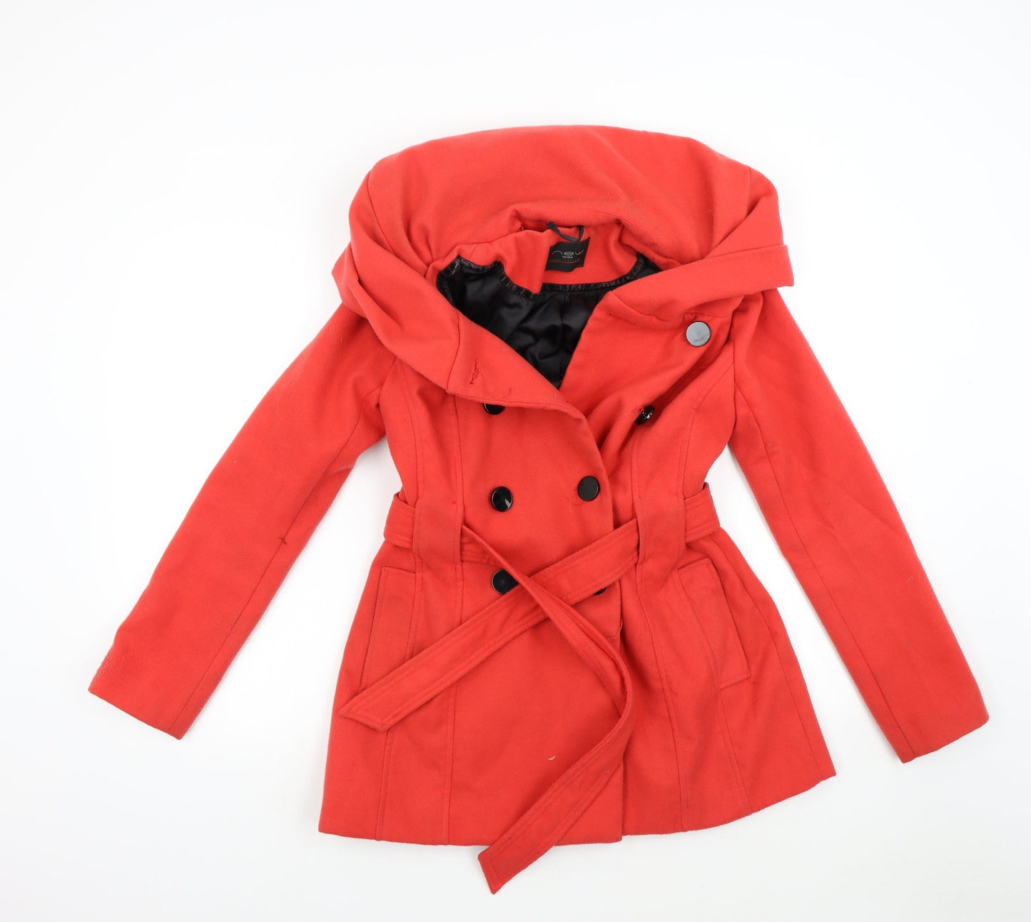 New Look Womens Red   Overcoat Coat Size 8