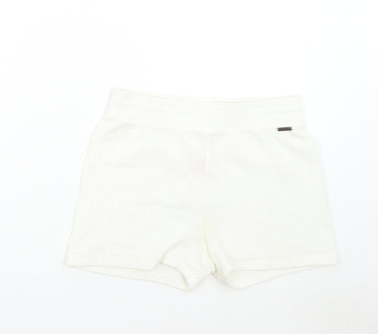Boux Collection Womens Ivory   Sweat Shorts Size 12