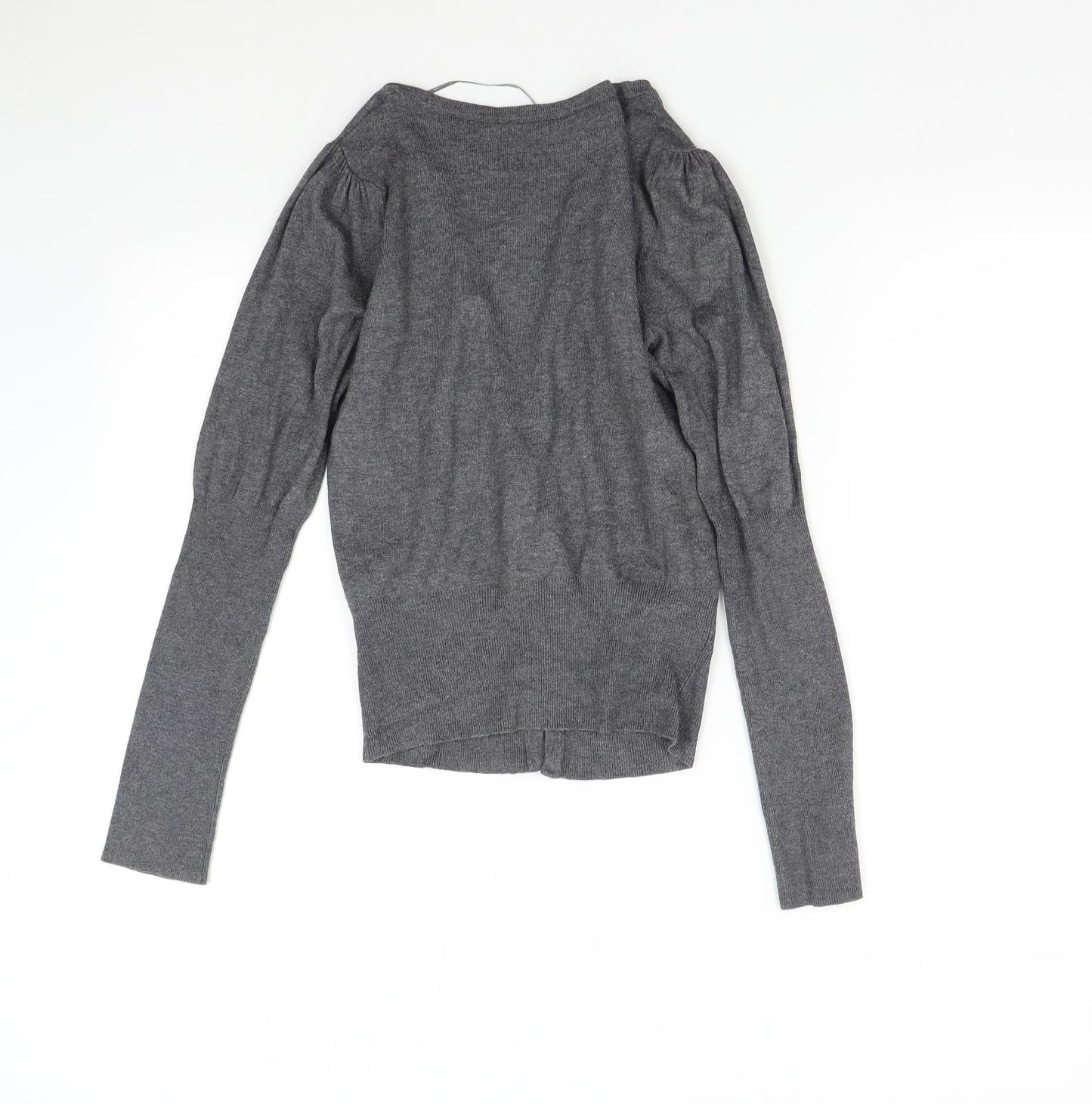 Dorothy Perkins Womens Grey  Knit Cardigan Jumper Size 10