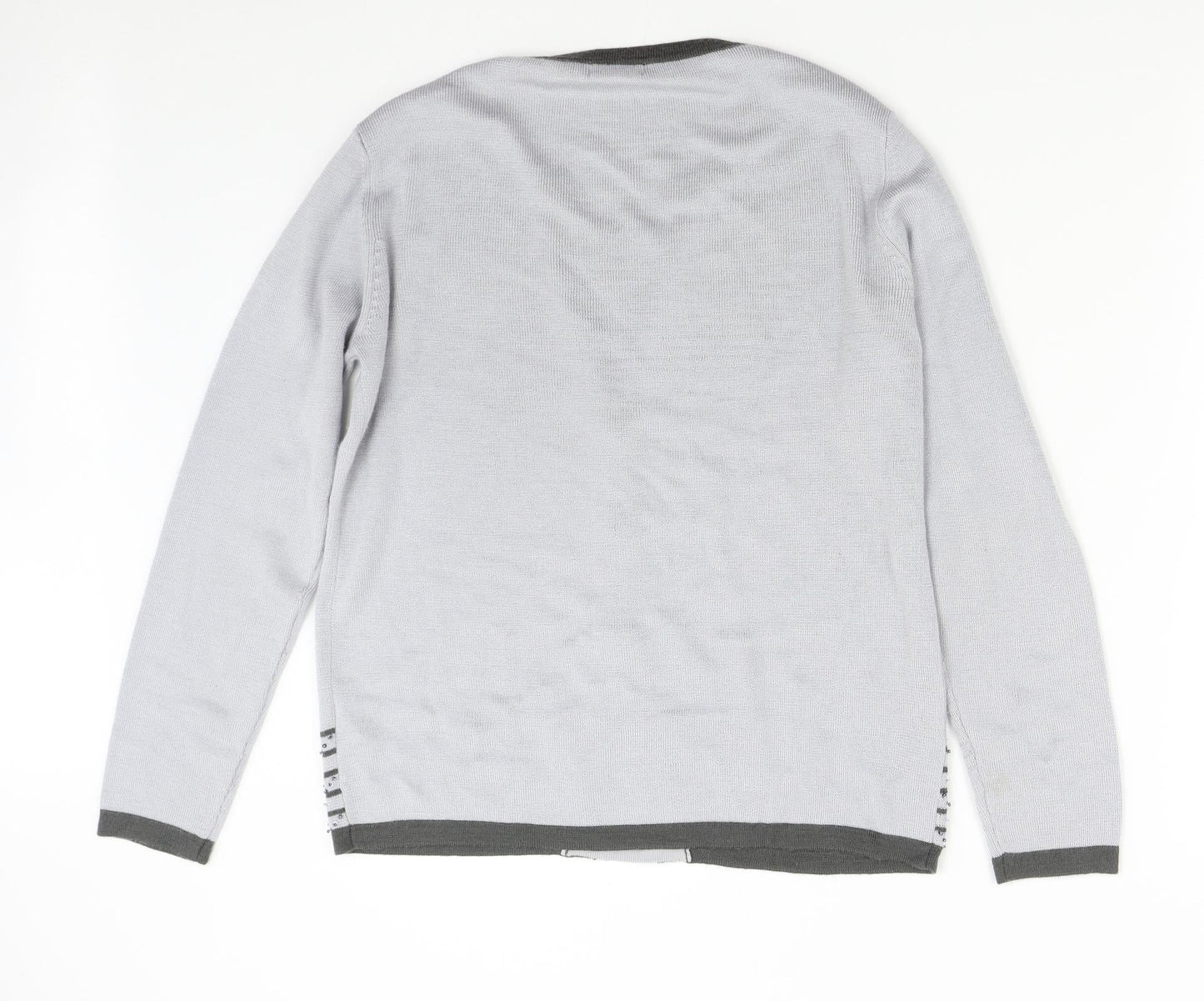 Damart Womens Grey  Knit Pullover Jumper Size 10