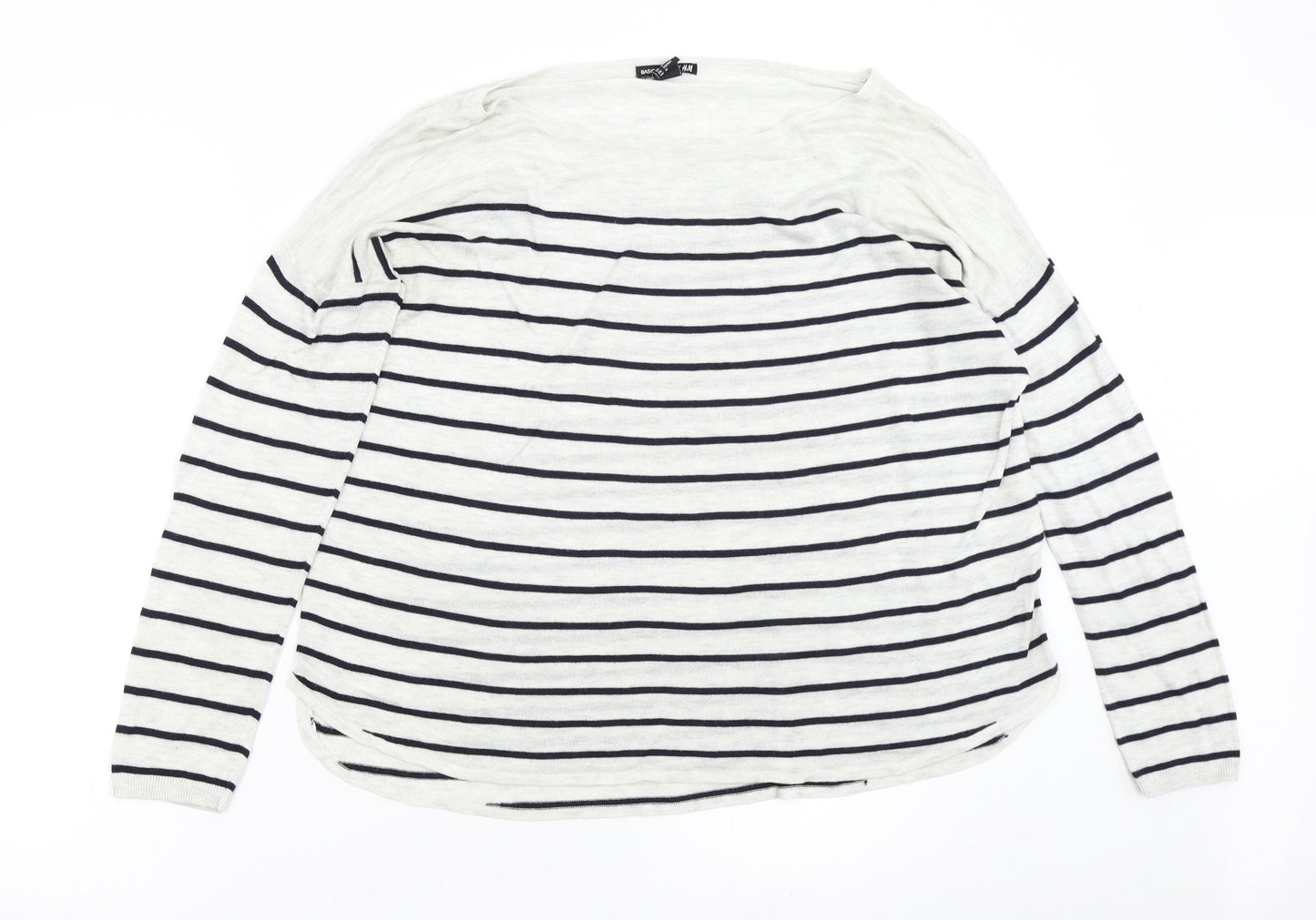 H&M Womens Multicoloured Striped Knit Pullover Jumper Size M