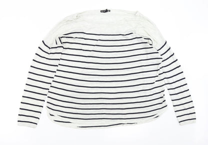 H&M Womens Multicoloured Striped Knit Pullover Jumper Size M
