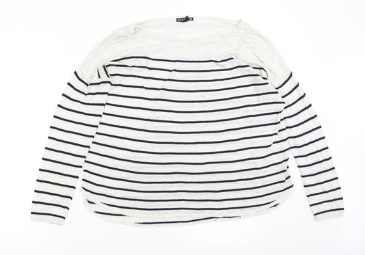 H&M Womens Multicoloured Striped Knit Pullover Jumper Size M