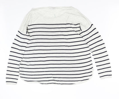 H&M Womens Multicoloured Striped Knit Pullover Jumper Size M