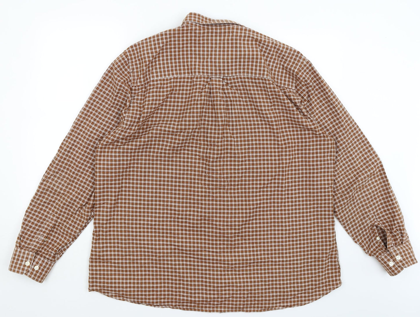 Burton Mens Brown Check   Button-Up Size 2XL