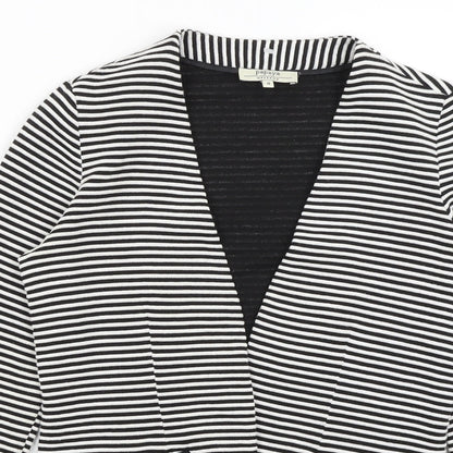 Papaya Womens Black Striped  Jacket Blazer Size 8