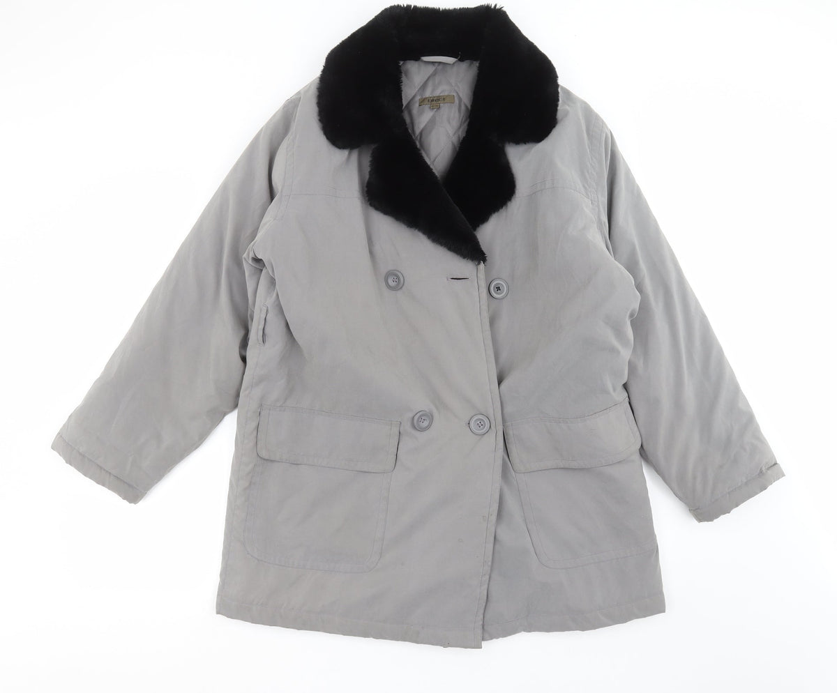 Effect Womens Grey   Jacket Coat Size 12