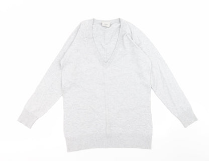 Preloved NEXT Womens Grey  Knit Pullover Jumper Size 10 - Front