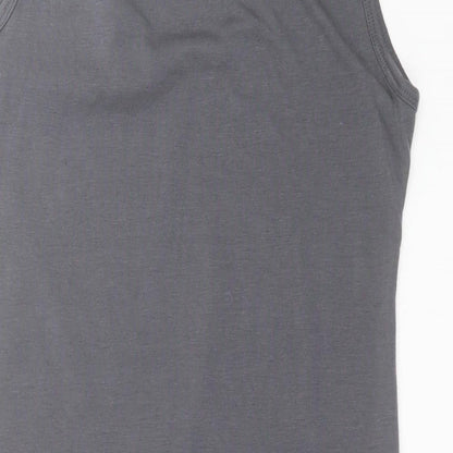 RAVI FAMOUS Womens Grey   Basic Tank Size S  - studded