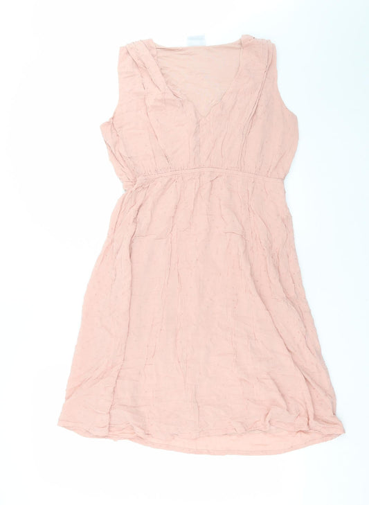ml Womens Pink   Fit & Flare  Size S  - dotted pattern