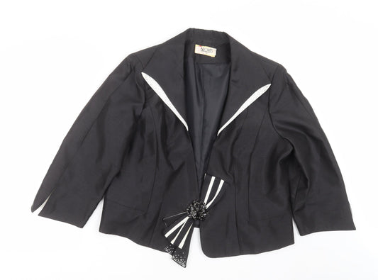 browns & co Womens Black   Jacket Suit Jacket Size 22