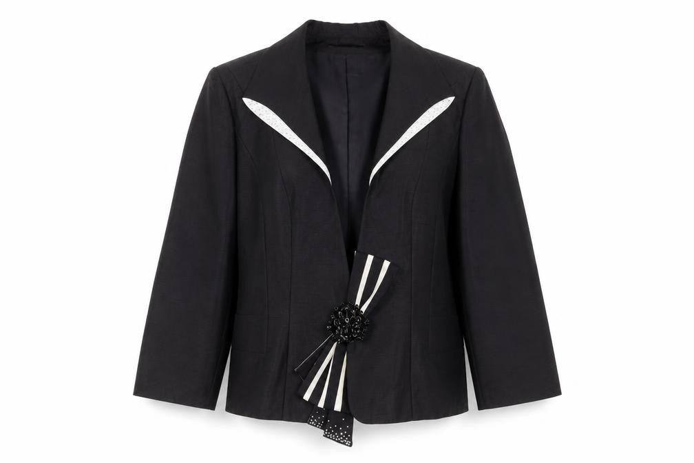 browns & co Womens Black   Jacket Suit Jacket Size 22
