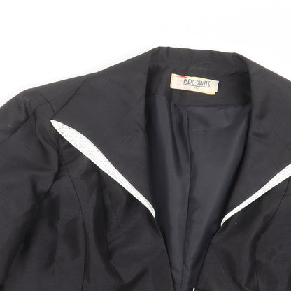 browns & co Womens Black   Jacket Suit Jacket Size 22