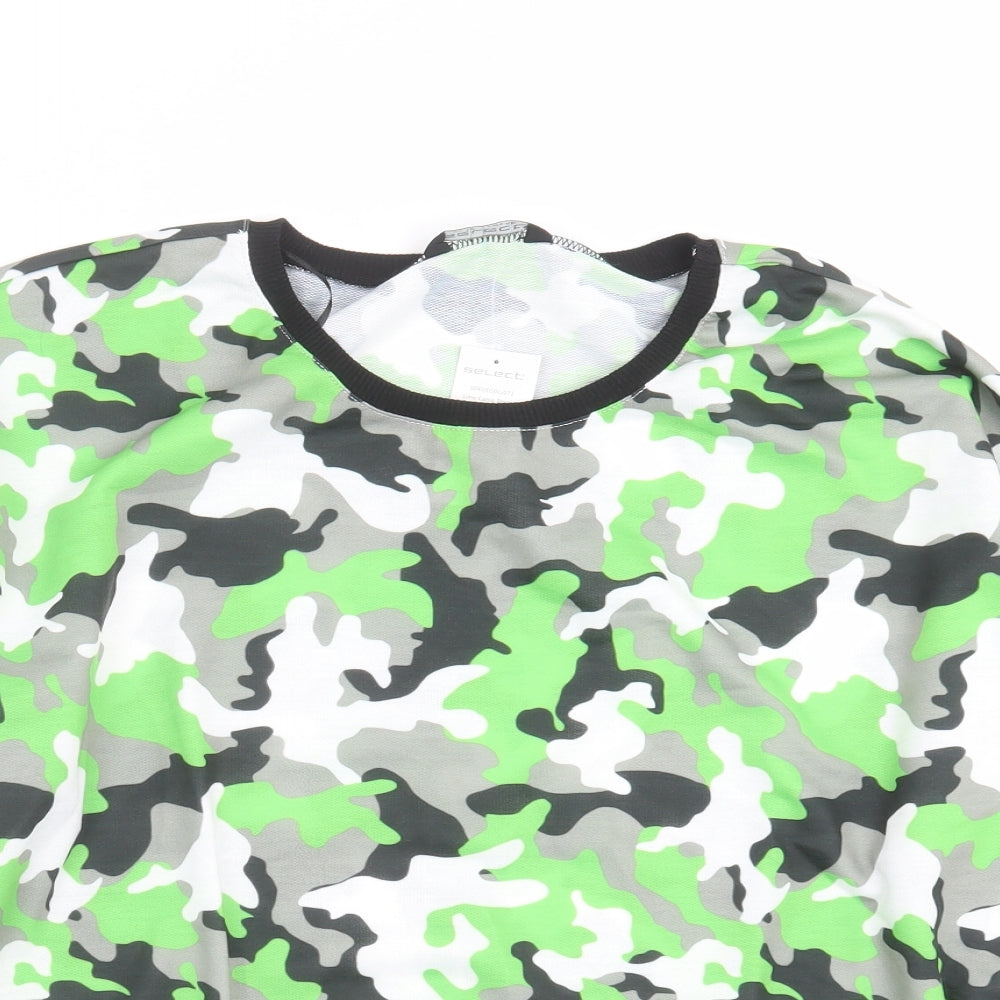Select Womens Green Camouflage  Pullover Sweatshirt Size 18