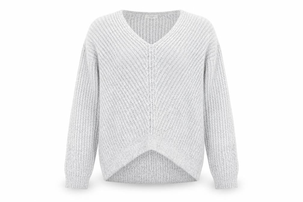 Jaqueline de Yong Womens Grey  Knit Pullover Jumper Size S