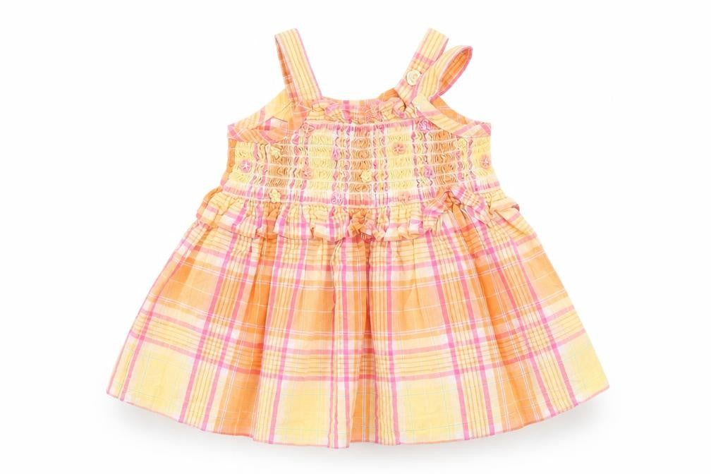 Marks & Spencer Girls Multicoloured Check  Tank Dress  Size 0-3 Months
