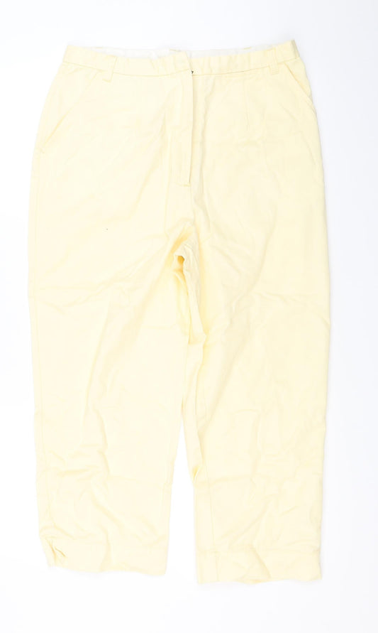 Best basics Womens White   Trousers  Size 12 L22.5 in
