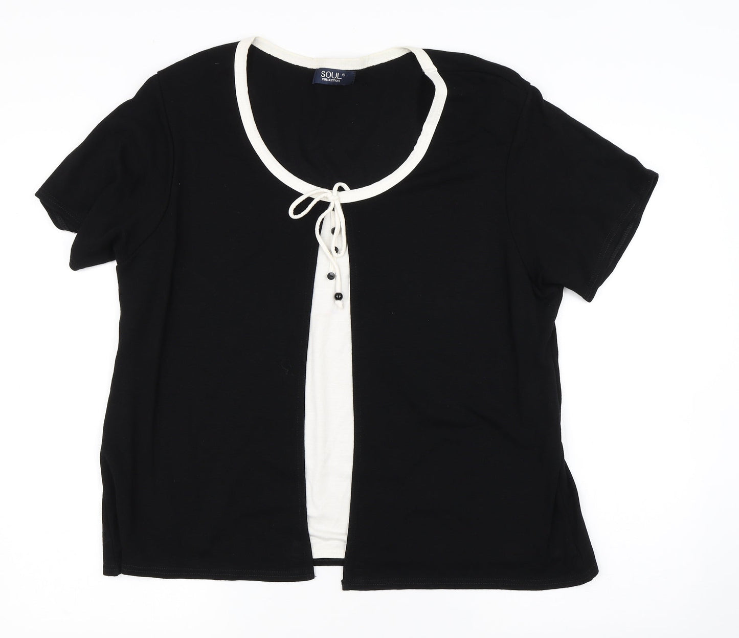 Soul Collection Womens Black   Basic T-Shirt Size XL