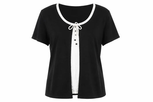 Soul Collection Womens Black   Basic T-Shirt Size XL