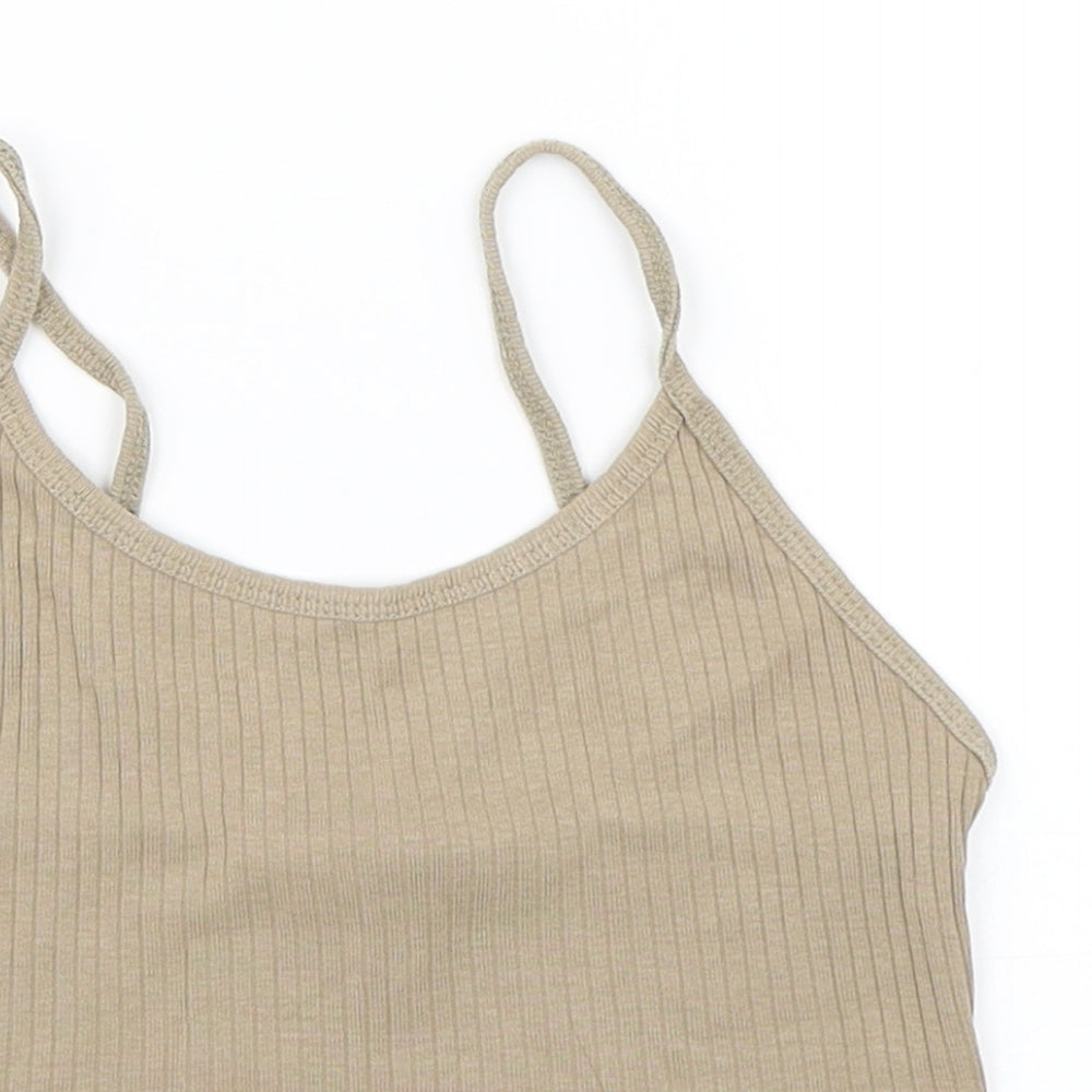 Topshop Womens Brown   Basic Tank Size 6