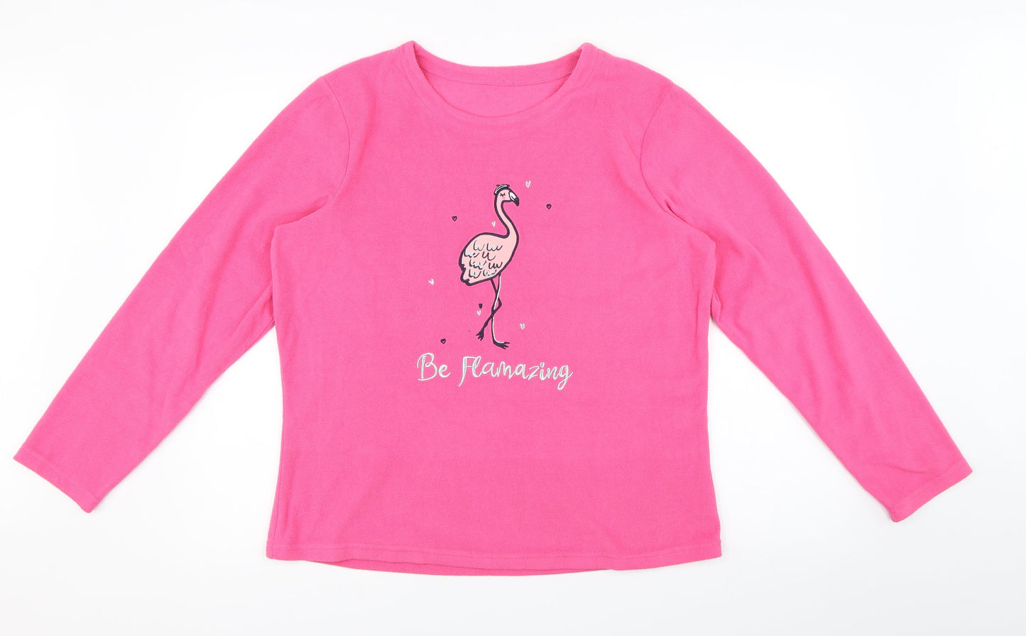 George Womens Pink Solid  Top Pyjama Top Size 14