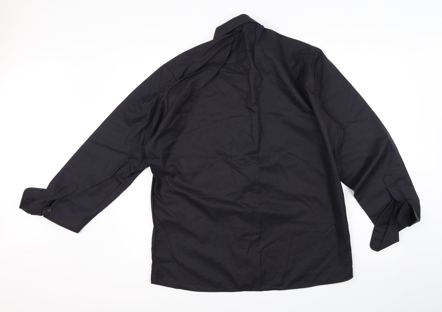 Bosweel Mens Black    Button-Up Size 14