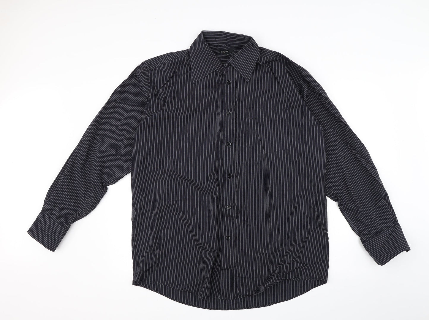 Cedar Wood State Mens Black    Button-Up Size 16