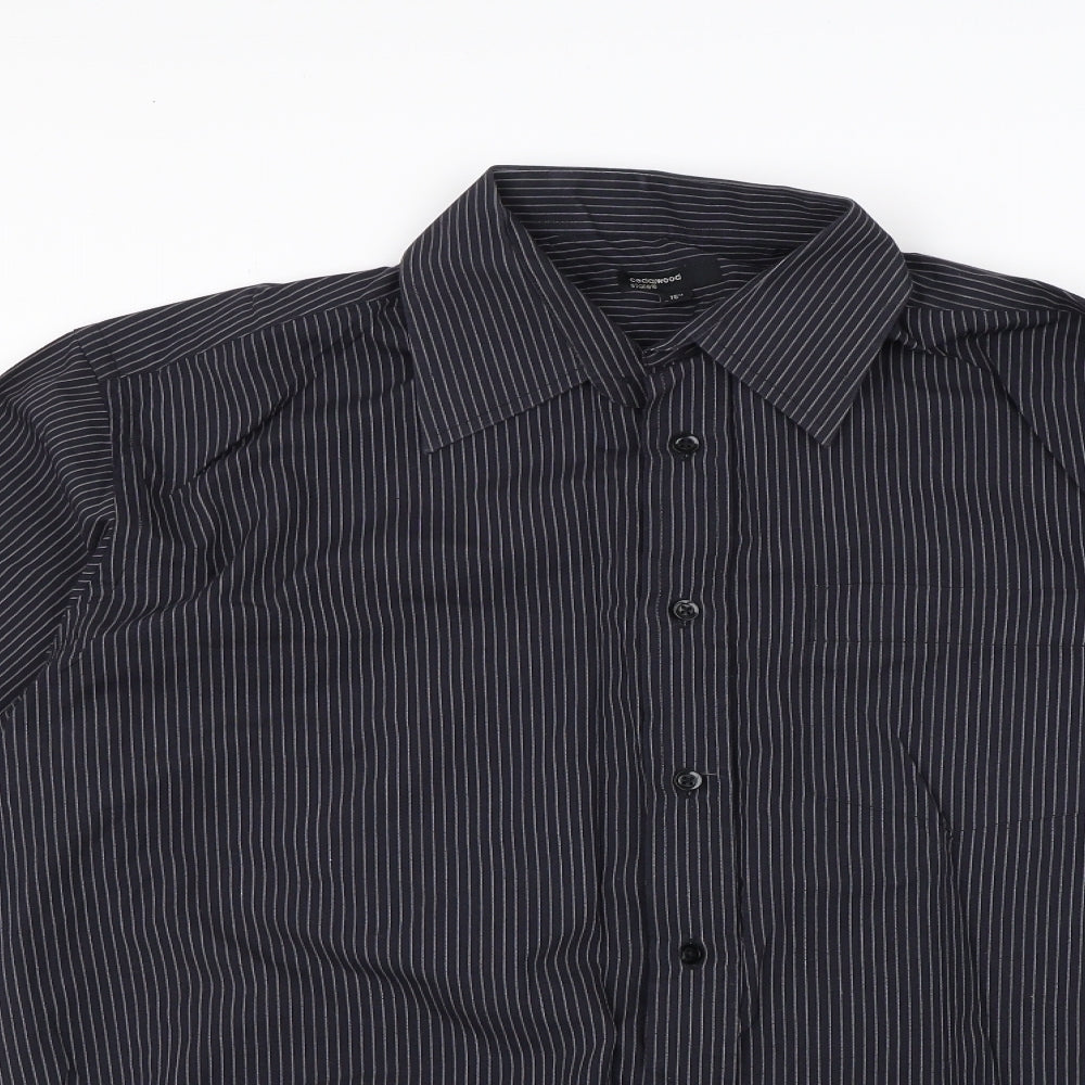 Cedar Wood State Mens Black    Button-Up Size 16