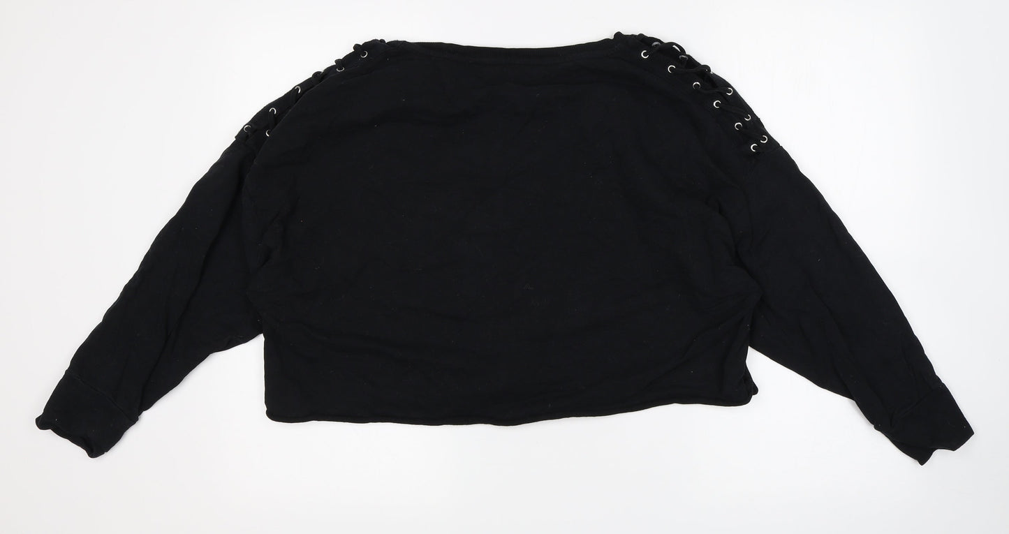 Atmosphere Womens Black   Pullover Sweatshirt Size 12