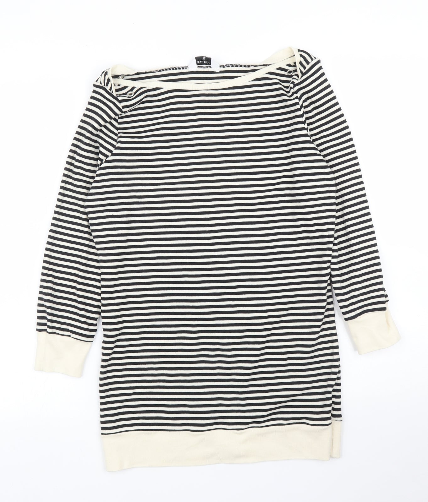 Select Womens White Striped  Tunic Jumper Size 12