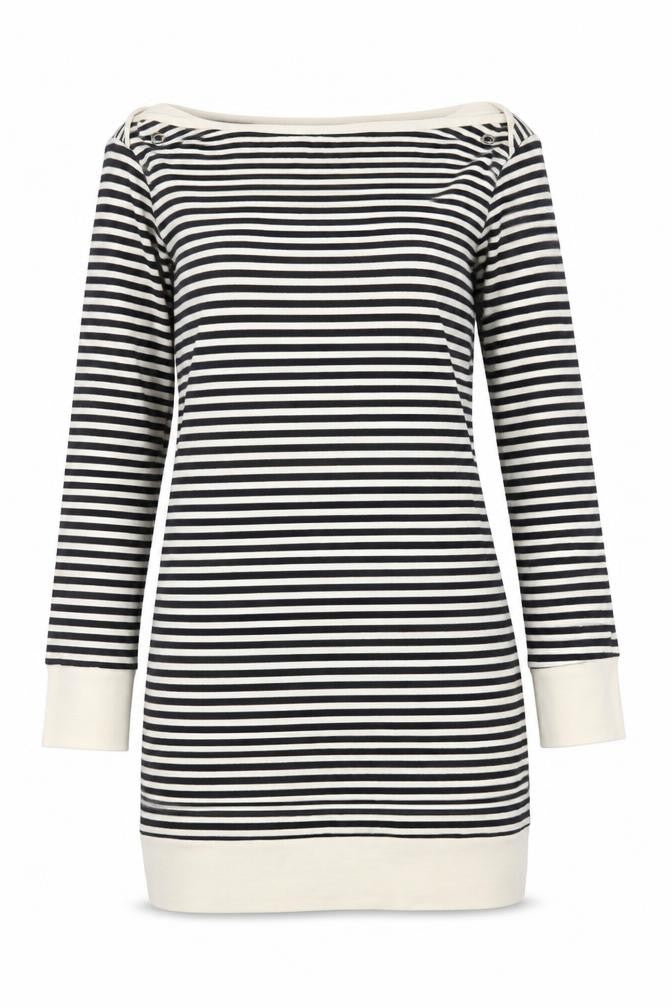 Select Womens White Striped  Tunic Jumper Size 12