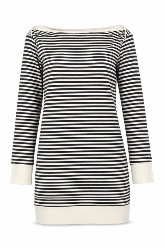 Select Womens White Striped  Tunic Jumper Size 12