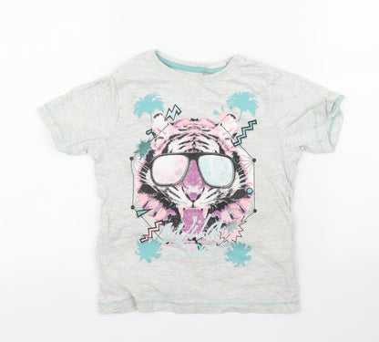 Tu Boys Grey   Basic T-Shirt Size 5 Years