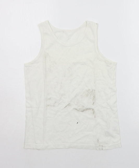 George Girls White   Basic Tank Size 11-12 Years