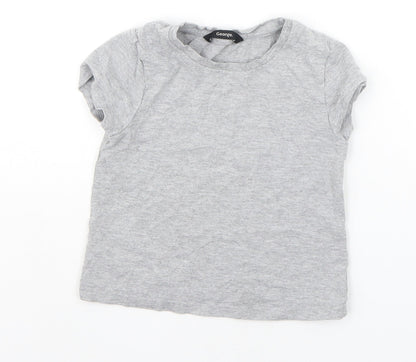 George Girls Grey   Basic T-Shirt Size 4-5 Years