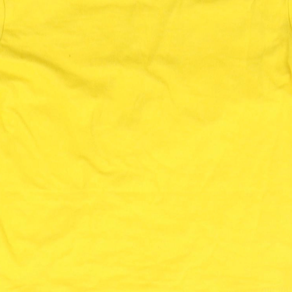 Primark Girls Yellow Houndstooth  Basic Polo Size 5-6 Years