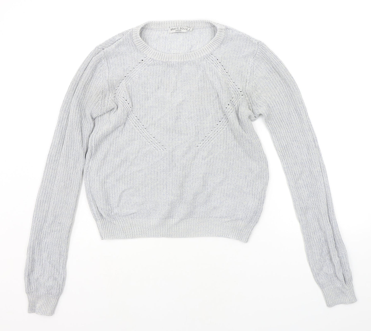 Brave Soul Womens Grey   Pullover Jumper Size 14