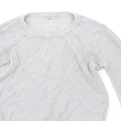 Brave Soul Womens Grey   Pullover Jumper Size 14