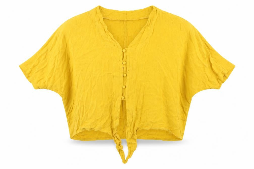 Select Womens Yellow   Basic Blouse Size 10