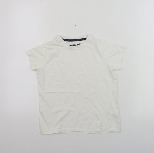 Demo Boys White   Basic T-Shirt Size 7-8 Years