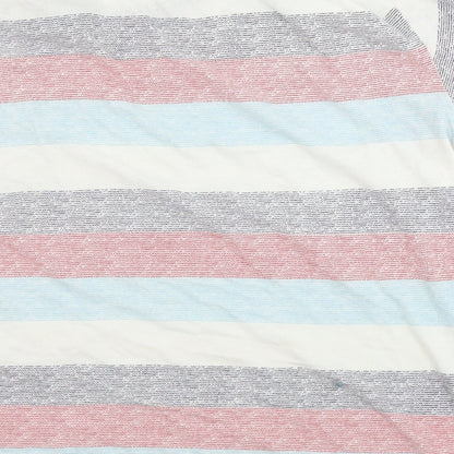 Preloved Lee Cooper Girls White Striped  Basic T-Shirt Size 13 Years - Label