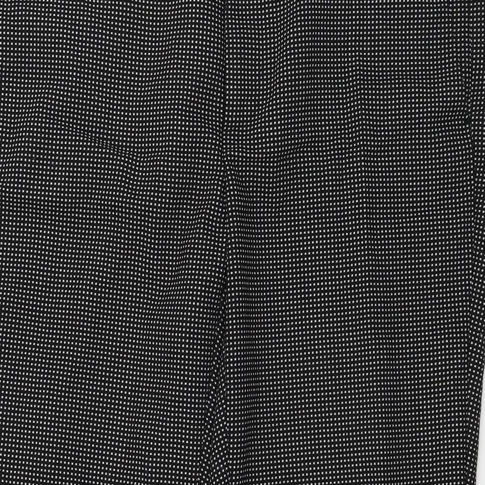 Zara Womens Black Check  Trousers  Size 8 L25 in