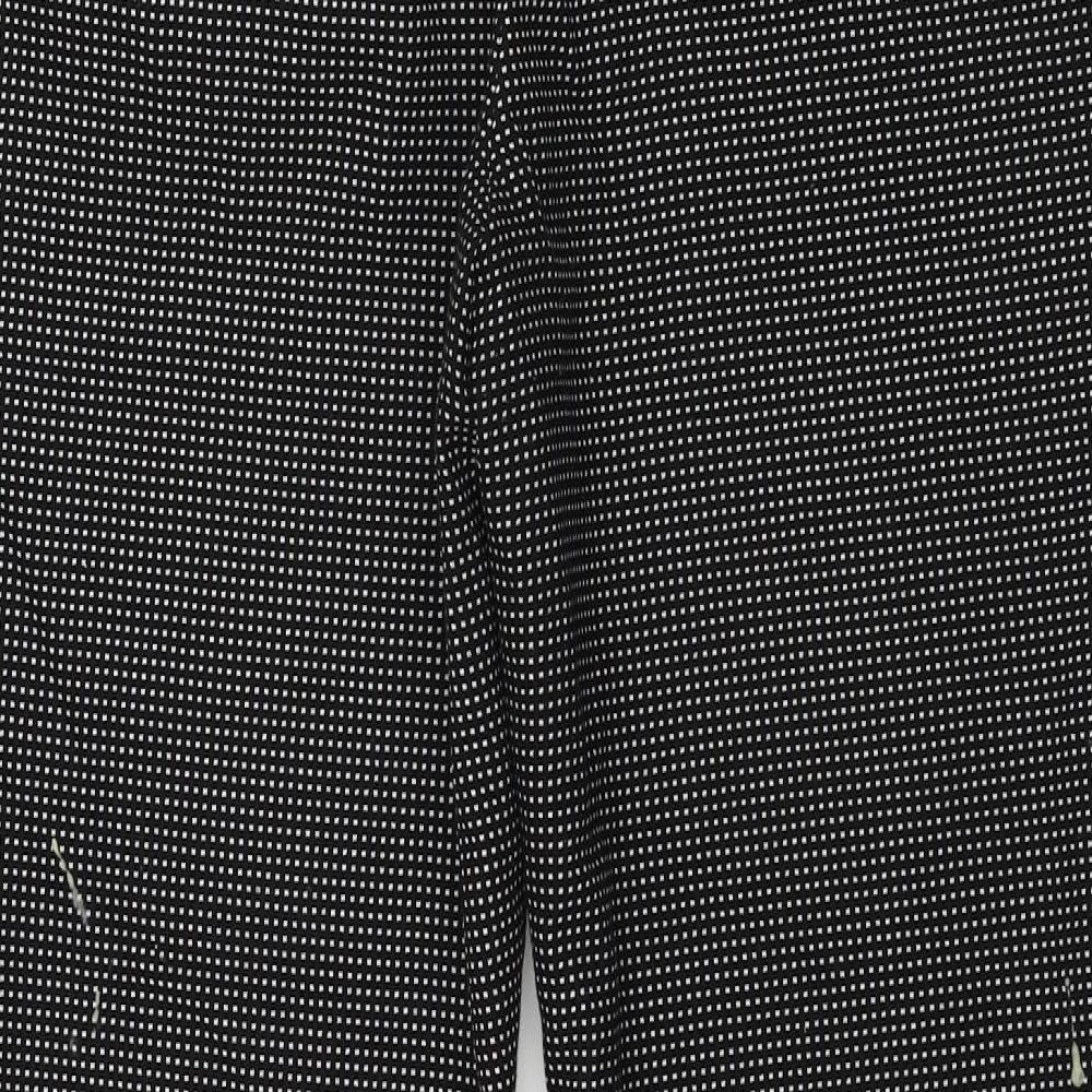 Zara Womens Black Check  Trousers  Size 8 L25 in